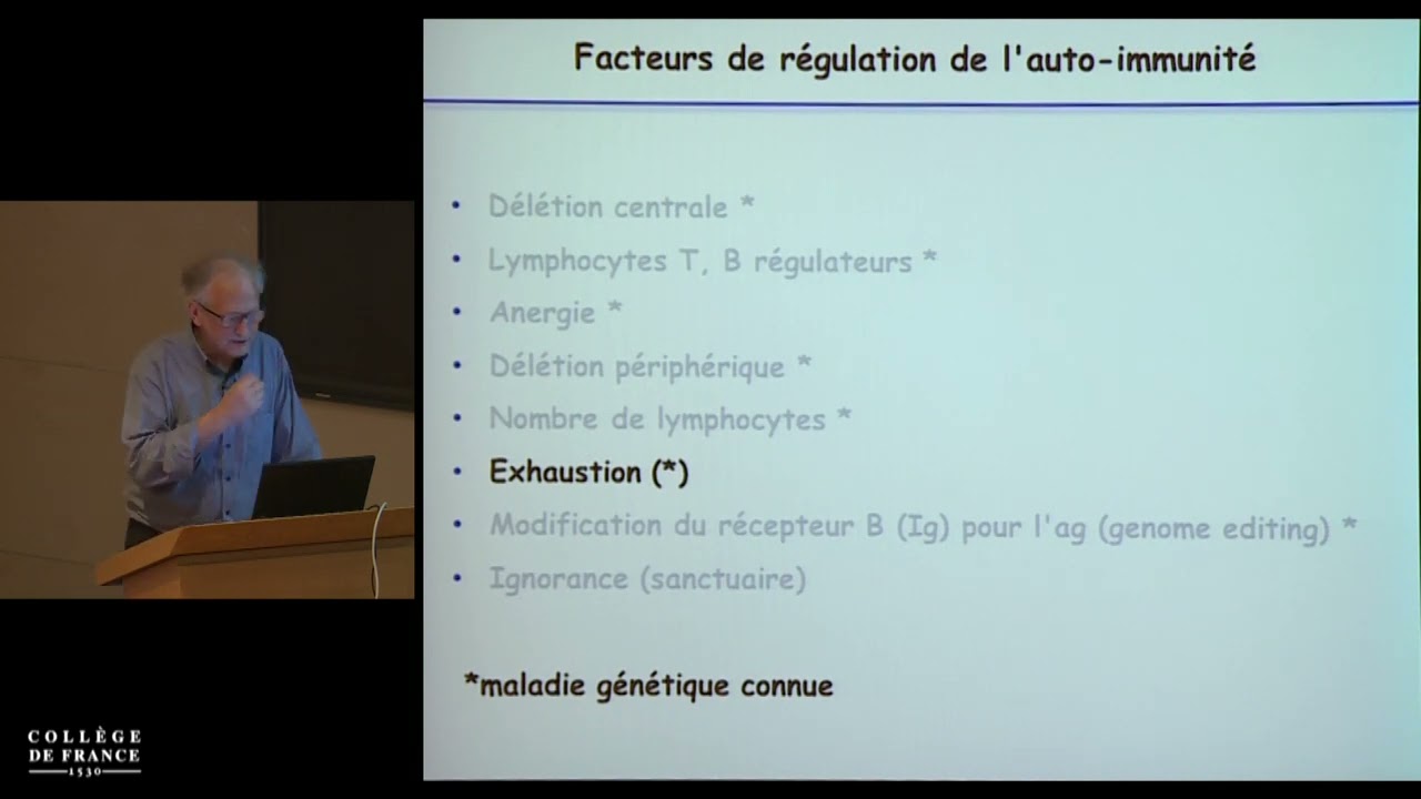 Auto-immunité, auto-inflammation, quand le système immunitaire... (9) - Alain Fischer (2015-2016)