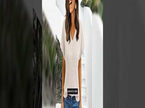 Stylish Womens Spring Tops 2026 Casual Short Sleeve V Neck Blouses Perfect for Summer Vacation