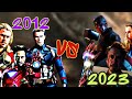 Thor, Tony, Steve from 2023 VS Thor, Tony , Steve from 2012