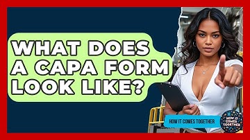 What Does A CAPA Form Look Like? - How It Comes Together