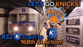 R32 K Train to 168th St Action! (Knicks Special Train) screenshot 4