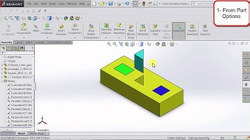 SOLIDWORKS Assemblies Tutorial: Find out existing mates Delete or modify them