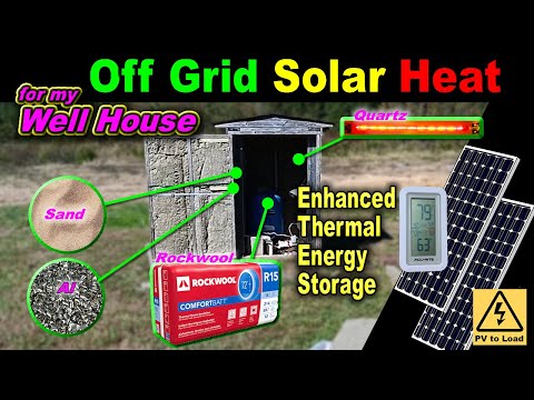 I Heat My Well House with Off Grid Solar Electric and Sand! It works great! #diy #educational