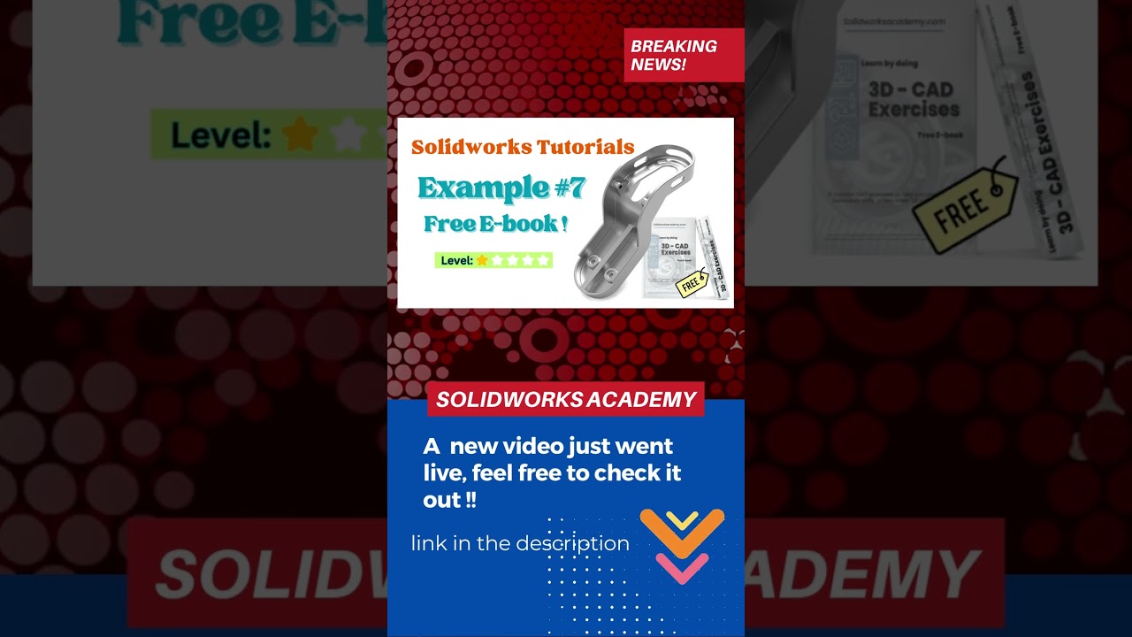 Solidworks Tutorials | Solving Example #7 (From Free E-book)
