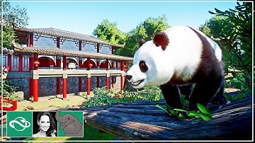🐘 Giant Panda habitat, waterfall & overpass | City Zoo | Planet Zoo |