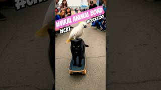 Cat and cockatoo #cats #birds #tiktokviral #comedyshorts