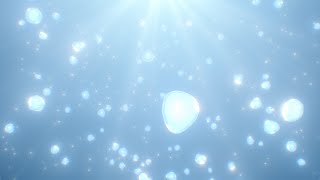 Rising Air Bubbles Sparkle Underwater Ocean Surface Sunlight Rays 4K VJ Loop Motion Background