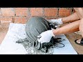 Making flower pots with cement // containing utensils and tools to change your home space