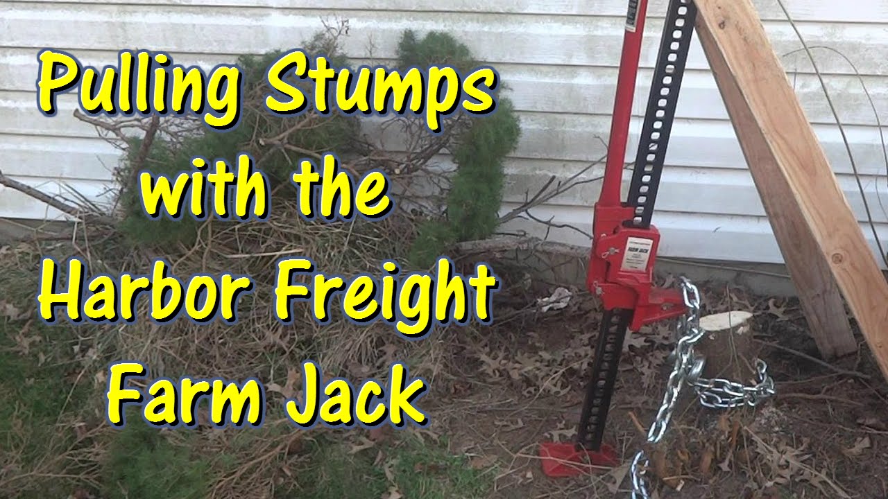 Pulling Stumps with a Harbor Freight Farm Jack by @Gettin' Junk Done