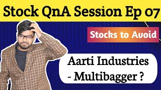 #Ask #SMU Ep 07 | Stock Talks | Stock Market Qna Session | Niftybees | Bankbees | Aarti Industries