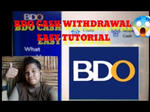 How to Balance inquiry and withdraw from bdo (atm)