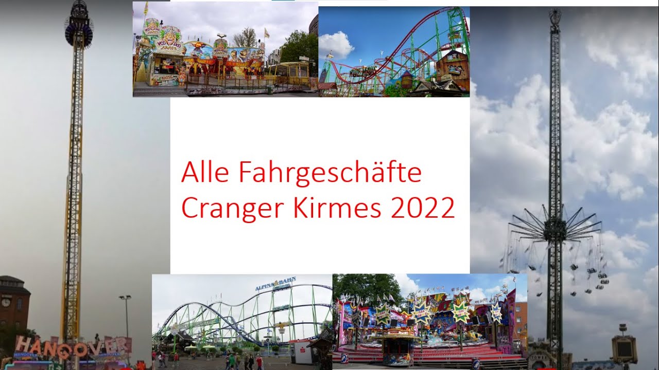 Alle Fahrgeschäfte Cranger Kirmes 2022