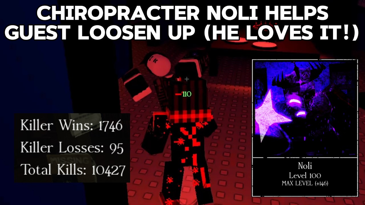 Lvl 248 Noli HELPS survivors with neck pain by giving them a good ol' stretchin'