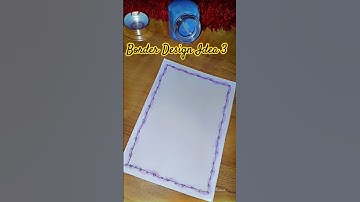 Border Design Idea 3  | Creative & Unique Border #shortsfeed #shortvideo #shorts