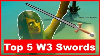 Top 5 Best Swords in THE WITCHER 3: Wild Hunt | Steel & Silver #witcher3 #witchergear #thewitcher