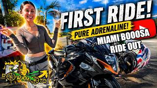 Suzuki Hayabusa Miami Ride Out | Female Busa Rider, Voodoo vs M4 Exhaust Rev Battle + Bike Night