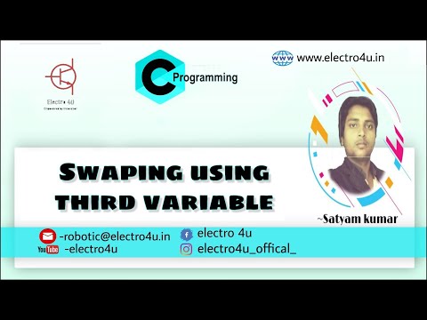 Swapping of Two Numbers Using Third Variable In  C ( hindi ) | C programming Language
