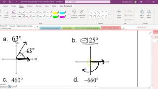 Angles in the Coordinate Plane Notes (Part 1)