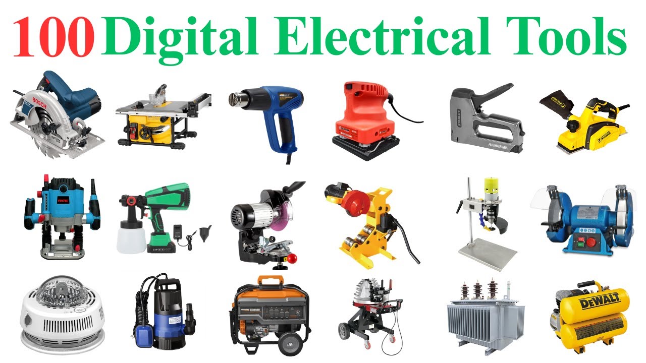 100 Digital Electrical Tools Names & Pictures | Famous Electrical Tools ...