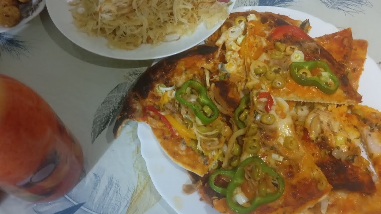 😍 بيتزا بالحوت والدجاج في الدار بحال ديال المحلات🍕🍕