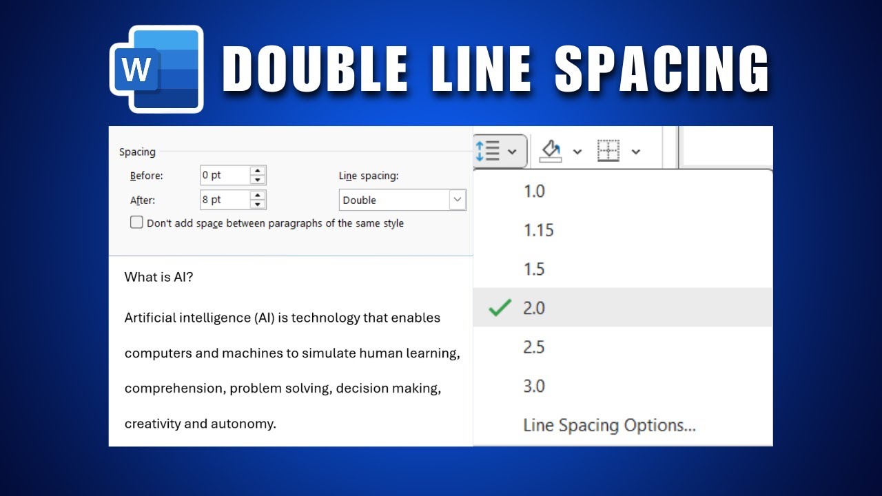 how-to-double-line-spacing-in-microsoft-word-2026-youtube
