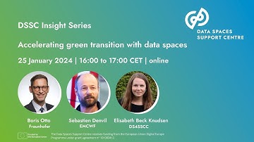 DSSC Insight Series: 25.01.2024 Accelerating green transition with data spaces