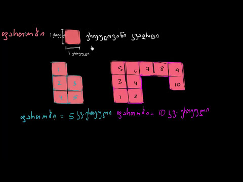 რა არის ფართობი და კვადრატული ერთეულები