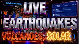 LIVE Earthquake activity (Past 48hrs up to current) PLUS - Volcanoes, Solar, and Magnetosphere