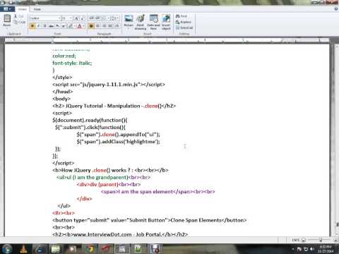 JQUERY CLONE METHOD DEMO
