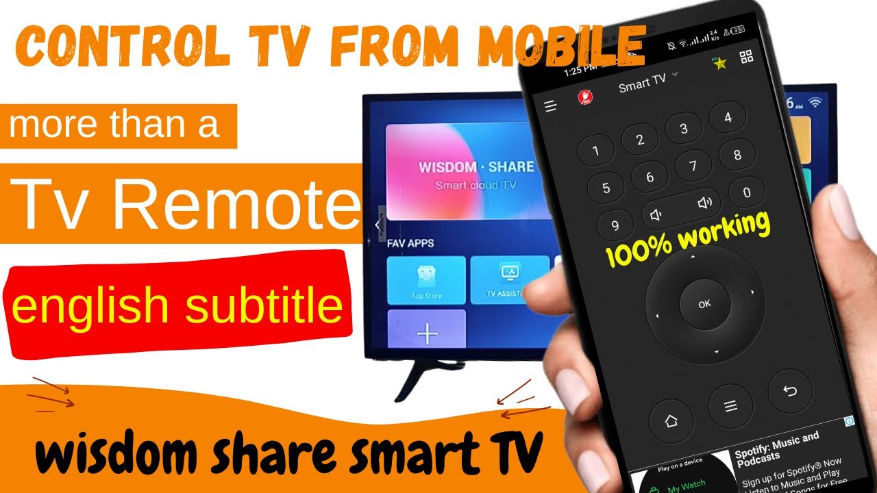 best remote app for wisdom share smart cloud tv,control tv from mobile  [english subtitle] - YouTube