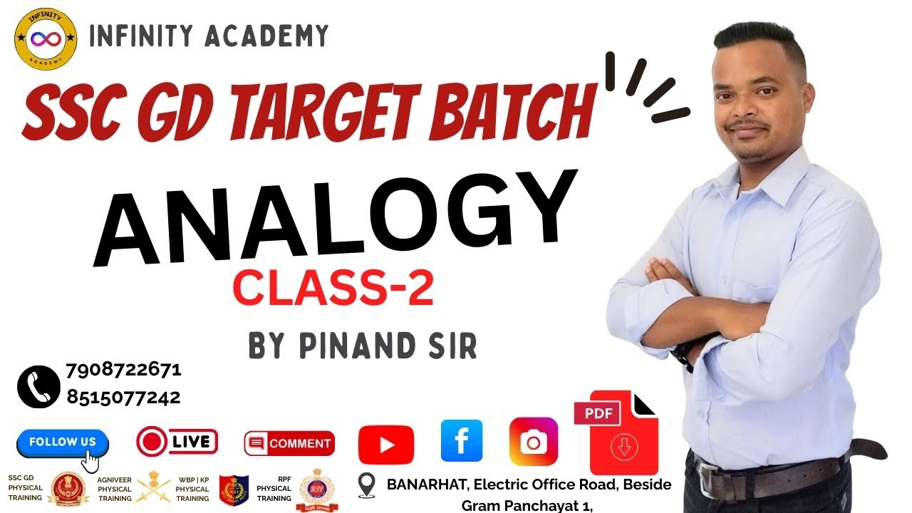 📚ANALOGY CLASS -2  📚✔️ IMPORTANT COCEPT 📗| BY PINAND SIR 👍🏼I INFINITY ACADEMY