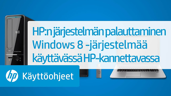 HP:n järjestelmän palauttaminen Windows 8 -järjestelmää käyttävässä HP-kannettavassa