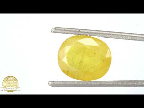 Product Video for: Natural Yellow Sapphire (Pukhraj Stone) 4.56 Ratti (4.15 Carat) - Nigerian