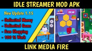Game Idle Streamer Mod Apk Versi 1.15 || Unlimited Gems || Free Shopping || Terbaru 2022 screenshot 5