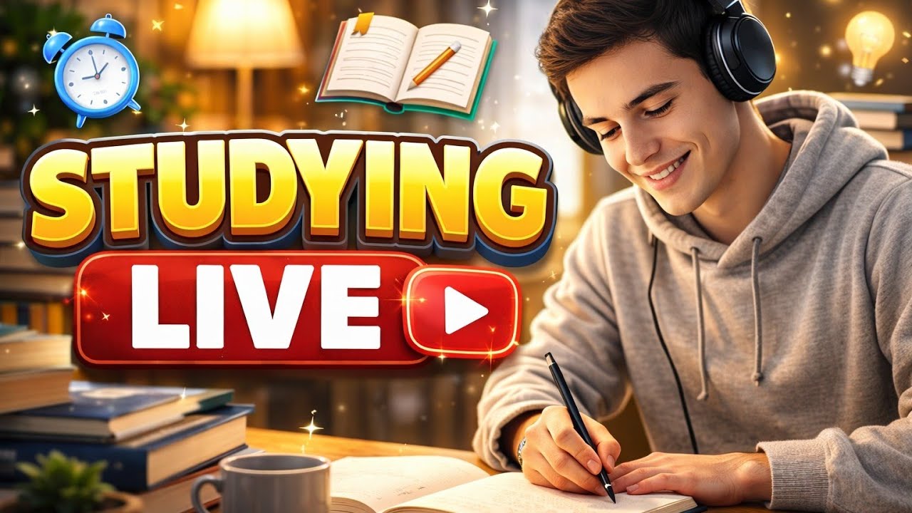 Studying Live Until I Regret Procrastinating 😭. 