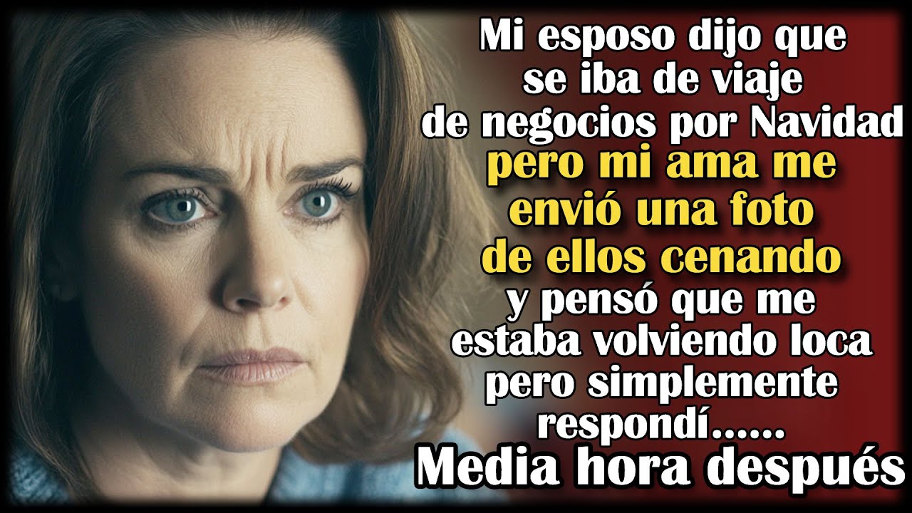Me dijo que viajaba por trabajo en Navidad, pero su amante me envió la foto de su cena. Así que yo…
