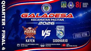 「8 Besar」Live KAYEN vs SIDOHARJO - Turnamen Gala Desa Kecamatan Pacitan Tahun 2026 - 7/9/26