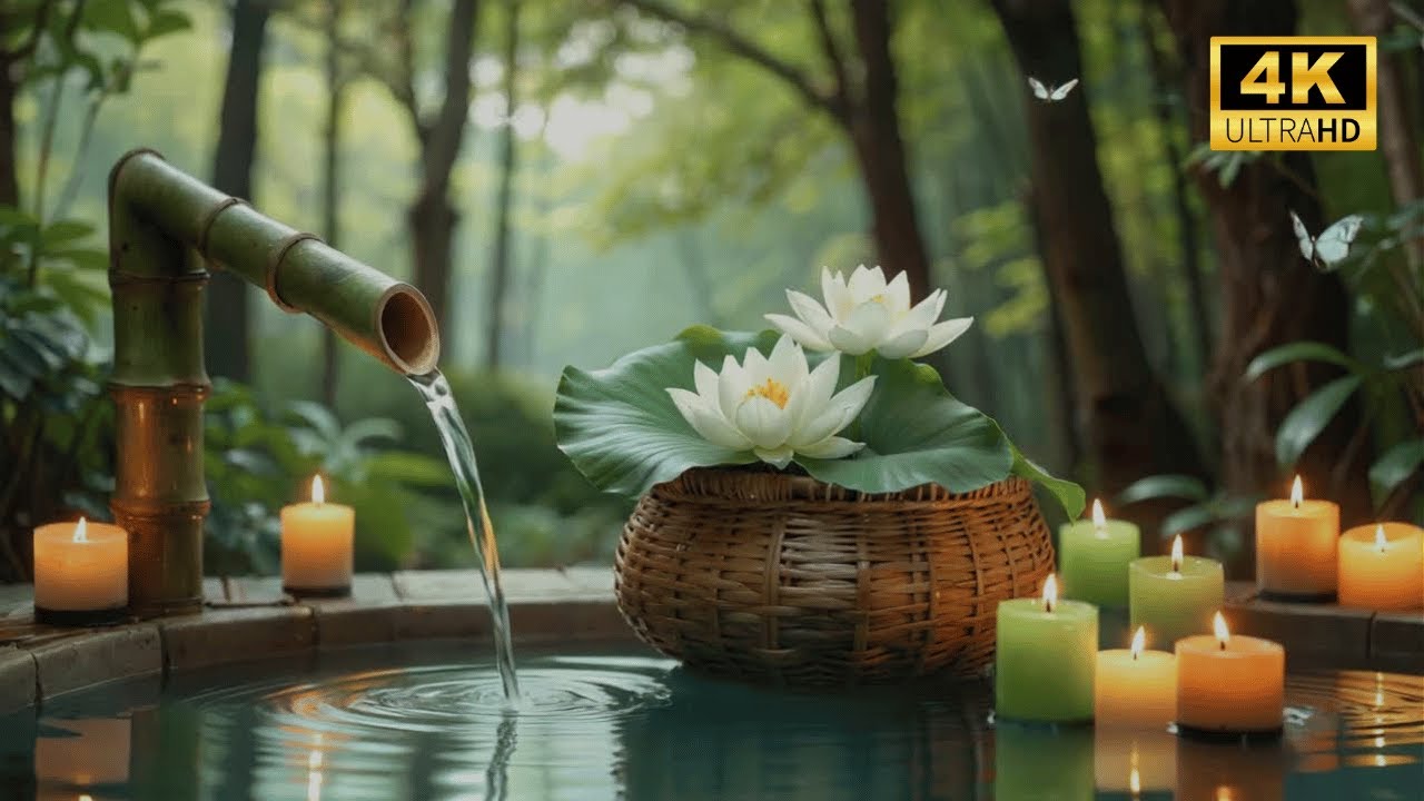 Bamboo Water Serenity – Soft Piano Music for Night Sleep