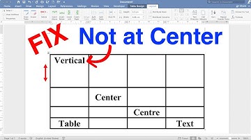How To Vertically Center Text In Word Table