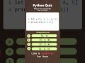 Python quiz for list indexing #coding #learnpython #programming #pythonforbeginners