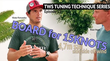 TWS Tuning Technique Series - Ep11: Wave sailing in 15 knots. Board setup windsurfing