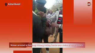 Woman arrested at Kanyangi Primary Polling Centre over claims of voter bribery