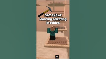 day 2/3 of learning roblox scripting #roblox #scripting #studio #daily #obby
