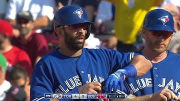 TOR@BOS: Bautista plates two with long single to left