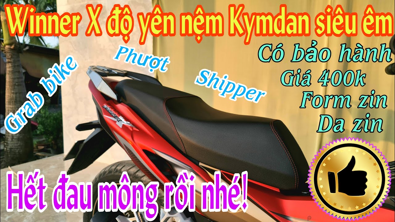 Winner X độ yên nệm Kymdan siêu êm - Khắc phục hiện... - youtube