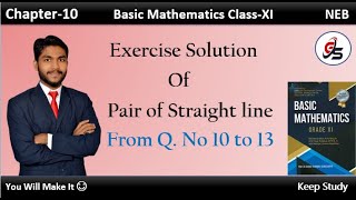 Exercise Solution of Pair of Straight line from Q.No: 1013. | Class11 | NEB | Get Solution |
