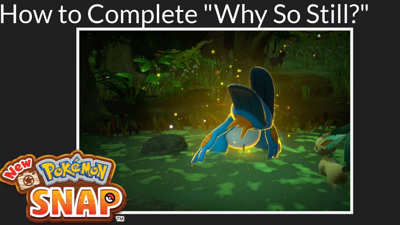 New Pokemon Snap - How to Complete the Request "Why So Still?" (Swampert/Leafeon Four Star Photo)