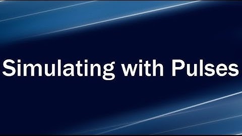 Lecture 2: Filtering Effects F Simulating with Pulses