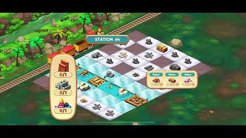 Merge Train Town #Station 64 get 3 stars