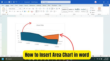 How to Insert Area Chart in word || Area Chart in ms word Tutorial | Create Charts in Microsoft word